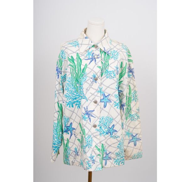 Vintage Escada Sport Sea Print Jacket Made in Italy - Picture 1 of 4